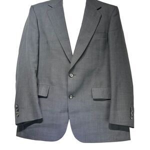 hart schaffner marx Blue Woven Blazer Mens Tailored Uchimura 1985